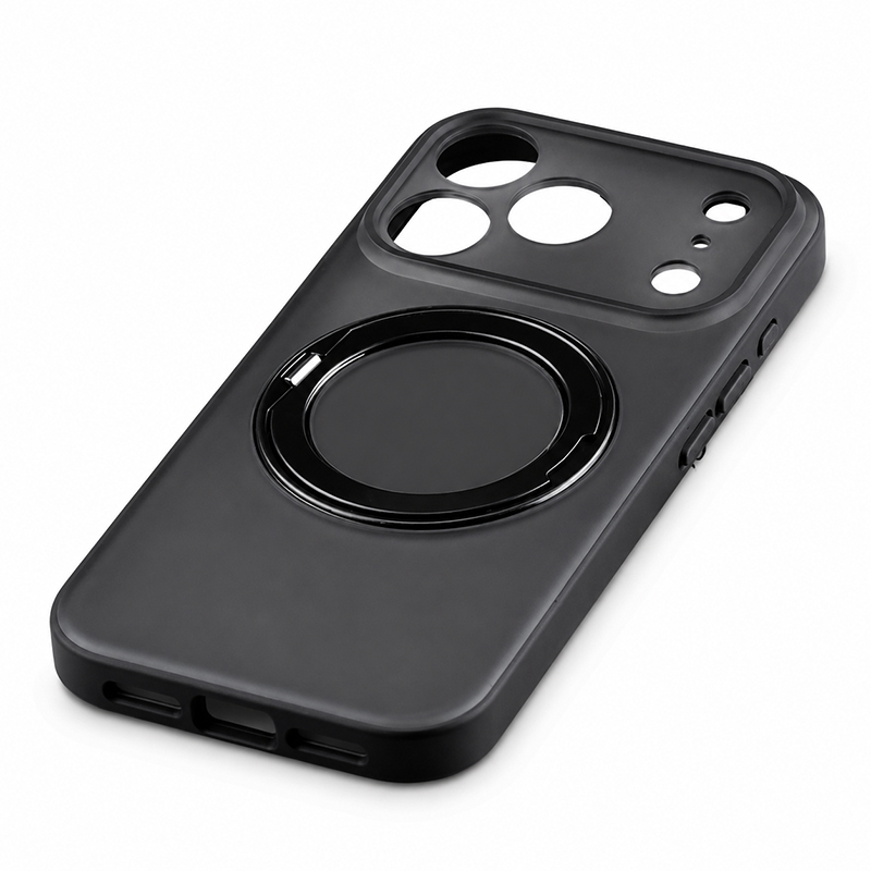 For iPhone 17 Pro Max Case Magnetic Frosted Stand Phone Case
