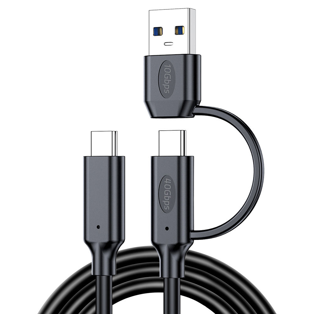 2-in-1 USB4 40Gbps USB-C cable with USB-A adapter, 240W fast charging and 8K video output