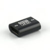 Smooth black 8K HDMI female to female adapter