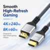 8K HDMI cable for high-refresh gaming with 4K 240Hz and 8K 60Hz display support