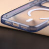 Close-up of Aurora case bottom speaker and charging port cutout detail
