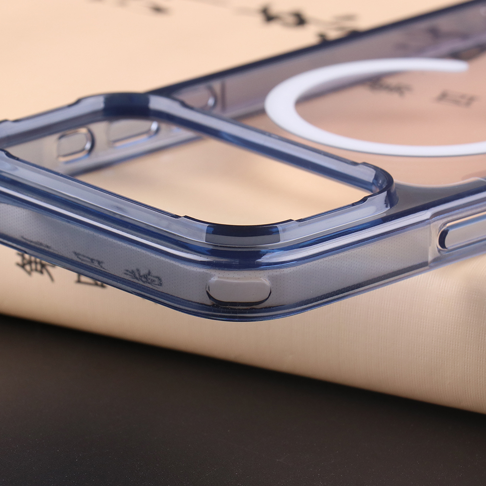 Close-up of Aurora case camera cutout and raised lens protection detail
