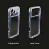 Aurora case showing precise camera cutout and large camera cutout styles