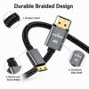 Durable braided Mini HDMI to HDMI cable with aluminum alloy shell and reinforced strain relief