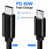 USB-C to Micro USB PD60W fast charging cable with tinned copper core