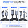 USB-A USB-C and Dual Connector charging cable options for compatible sports watches