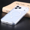 Clear Aurora protective case for iPhone 17 series with MagSafe style ring