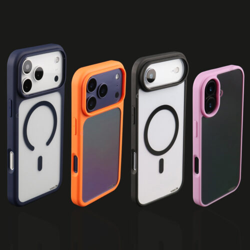 Clear basic case for iPhone 17 series with multiple color and MagSafe compatible options