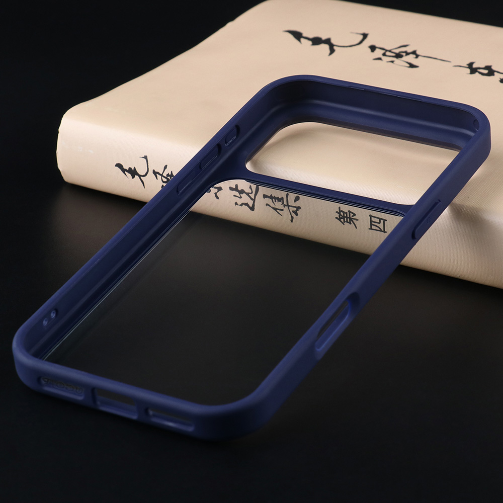 Clear basic case for iPhone 17 series with soft TPU bumper and clear PC back