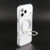Clear MagSafe compatible stand case for iPhone 17 Pro Max with built-in ring stand