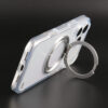 Clear MagSafe compatible case with built-in stand shown in horizontal viewing position