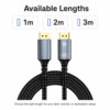DisplayPort to DisplayPort cable available in 1m 2m and 3m lengths for desk monitor or workstation setup