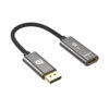 0.2m DisplayPort to HDMI adapter cable with DP male connector, HDMI female port, braided cable and 4K 30Hz support