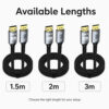 DisplayPort to HDMI cable available in 1.5m 2m and 3m lengths