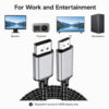 DisplayPort to HDMI cable for monitor projector TV and workstation use