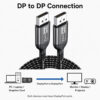 DP to DP connection guide for connecting PC laptop or graphics card to monitor display or projector