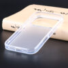 Frosted translucent iPhone case with soft clear TPU bumper and semi-transparent PC back