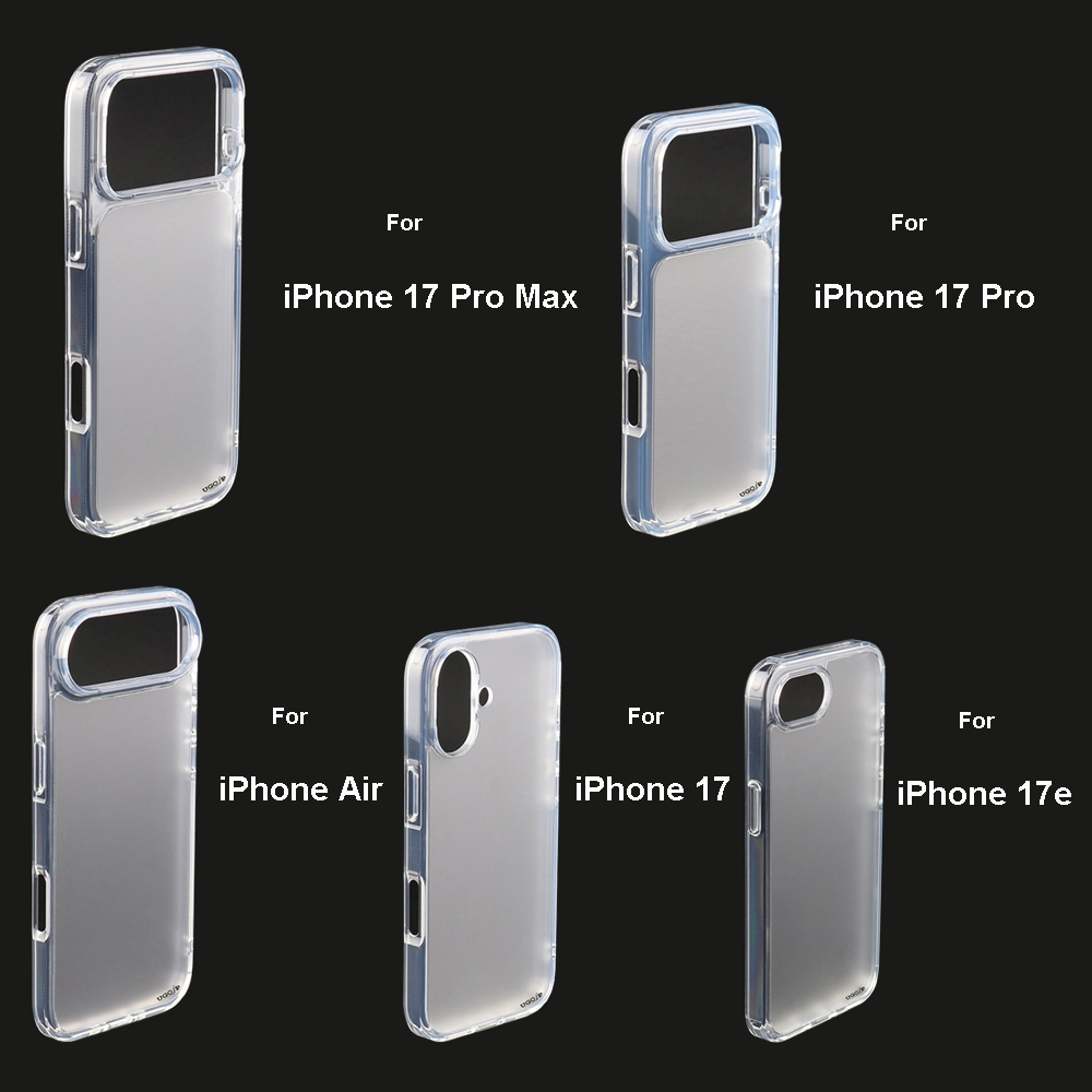 Frosted translucent case available for iPhone 17 Pro Max, iPhone 17 Pro, iPhone Air, iPhone 17 and iPhone 17e or iPhone 16e
