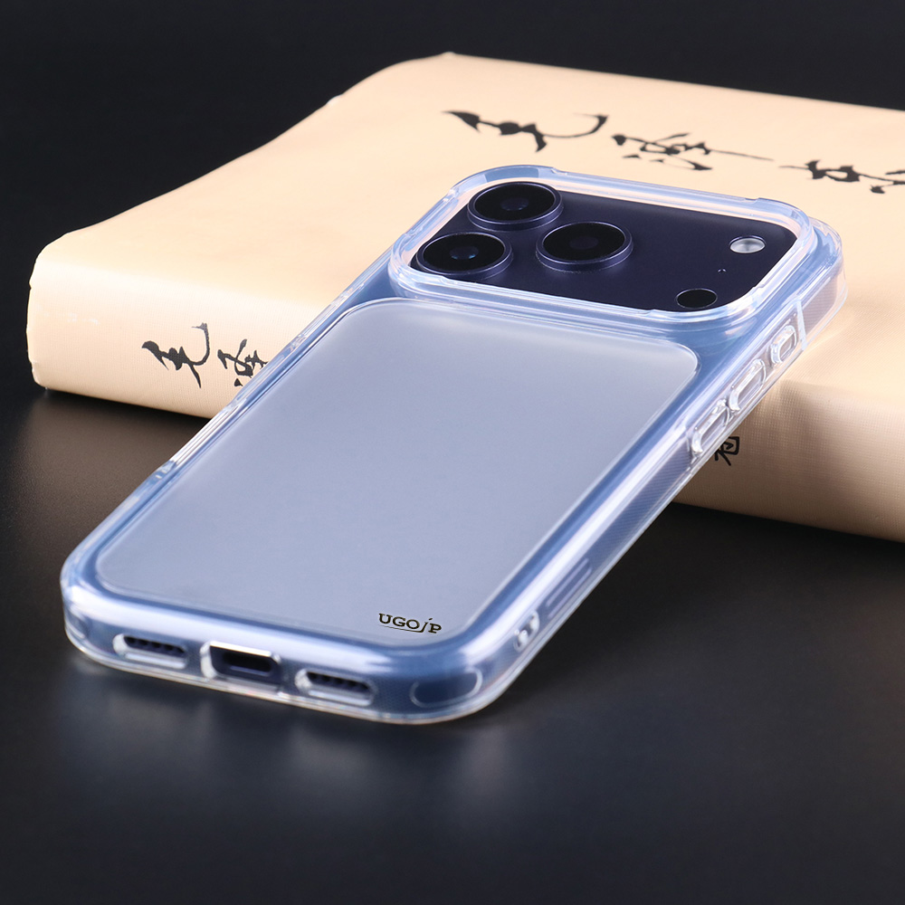 Frosted translucent case for iPhone 17 series with soft TPU bumper and hazy PC back