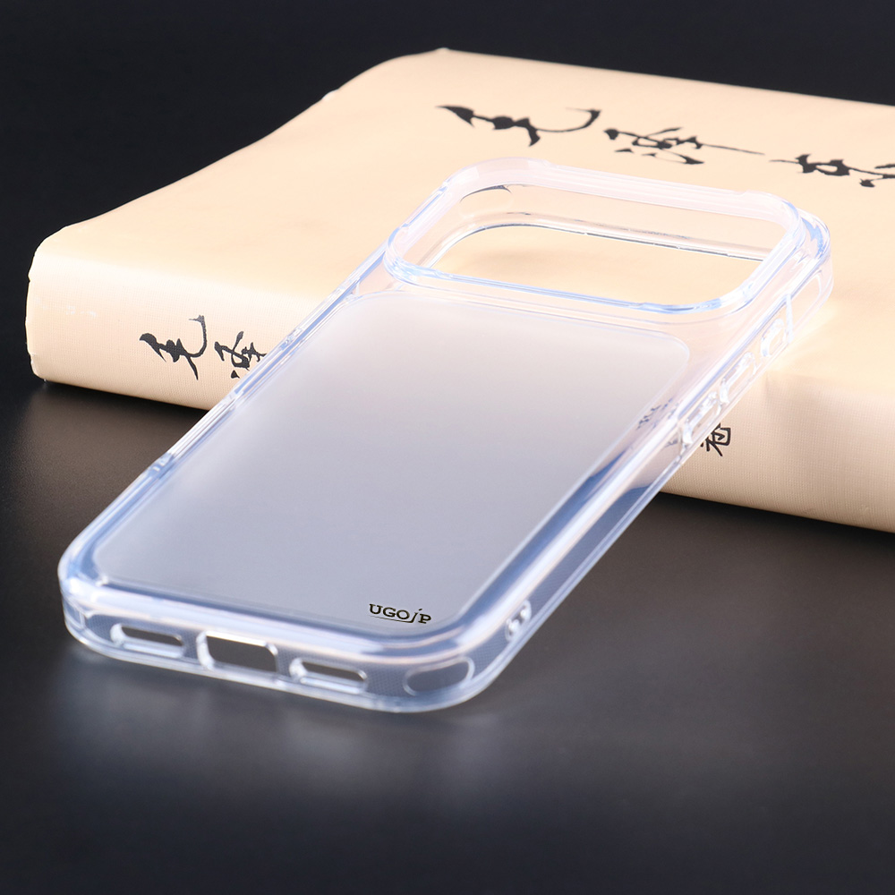 Frosted translucent iPhone case with hazy PC back and anti-fingerprint finish