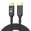 HDMI 2.2 16K 96Gbps braided HDMI cable with gold-plated connectors and reinforced tail