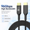 HDMI 2.2 96Gbps high bandwidth cable for stable ultra high resolution video and audio transmission