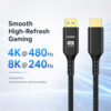 HDMI 2.2 high refresh gaming cable supports 4K 480Hz and 8K 240Hz for next-generation displays