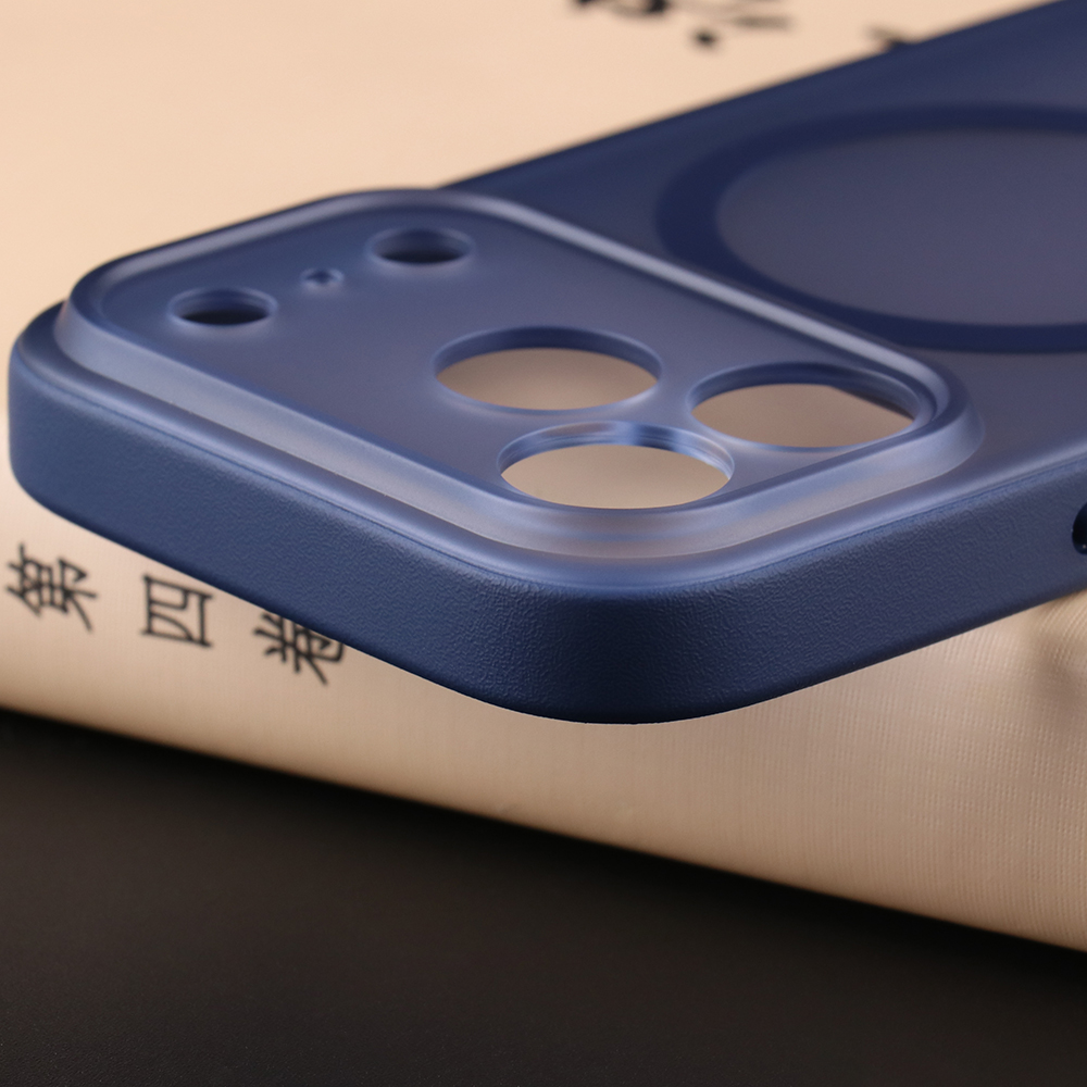 Close-up of matte case camera cutout and raised camera area