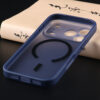 Blue matte case for iPhone 17 series with MagSafe compatible magnetic ring