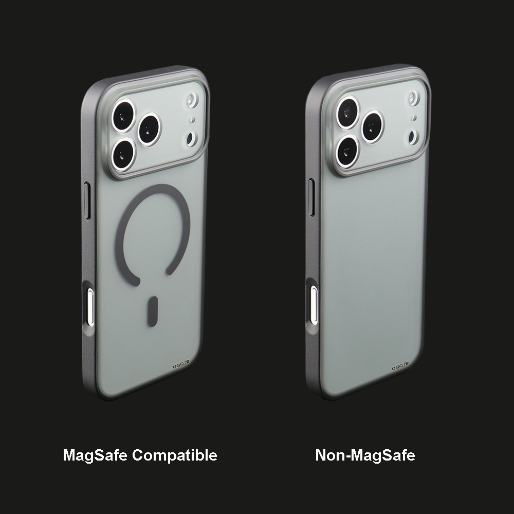 Matte case showing MagSafe compatible and non-MagSafe versions