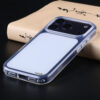 matte color case for iPhone 17 Pro Max and iPhone 17 Pro with clear TPU bumper and PC back