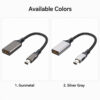 Mini DisplayPort to HDMI adapter cable available in Gunmetal and Silver Gray color options