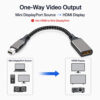 One-way Mini DisplayPort source to HDMI display connection guide for Mini DisplayPort to HDMI adapter cable