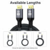 Premium 16K DisplayPort to DisplayPort cable available in 1m 2m and 3m length options