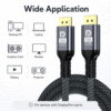 Premium DisplayPort cable for desktop PC laptop graphics card monitor display and projector with DisplayPort ports