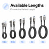 Right-angle USB 3.2 Gen2 USB-A to USB-C cable available in 0.2m, 0.5m, 1m, 2m and 3m lengths