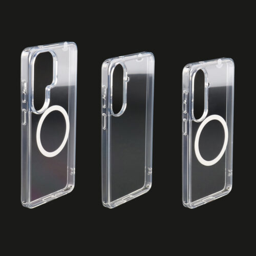 Clear case for Samsung Galaxy S25 and S26 series with transparent back and protective edge
