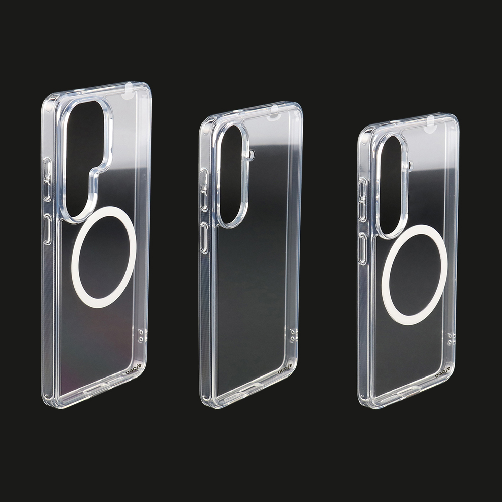 Clear case for Samsung Galaxy S25 and S26 series with transparent back and protective edge