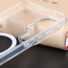 Close-up of Samsung Galaxy S25 S26 clear case side button area and transparent edge
