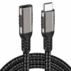 USB-C Male to Female Extension Cable USB3.2 20Gbps 240W PD Fast Charging 8K Video Extension Cable