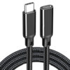 USB-C Male to Female Extension Cable USB3.2 20Gbps 240W PD Fast Charging 8K Video Extension Cable