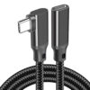 90 degree right angle USB-C extension cable with 20Gbps data transfer, 240W PD charging and 8K video support