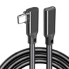 90 degree right angle USB-C extension cable with 20Gbps data transfer, 240W PD charging and 8K video support