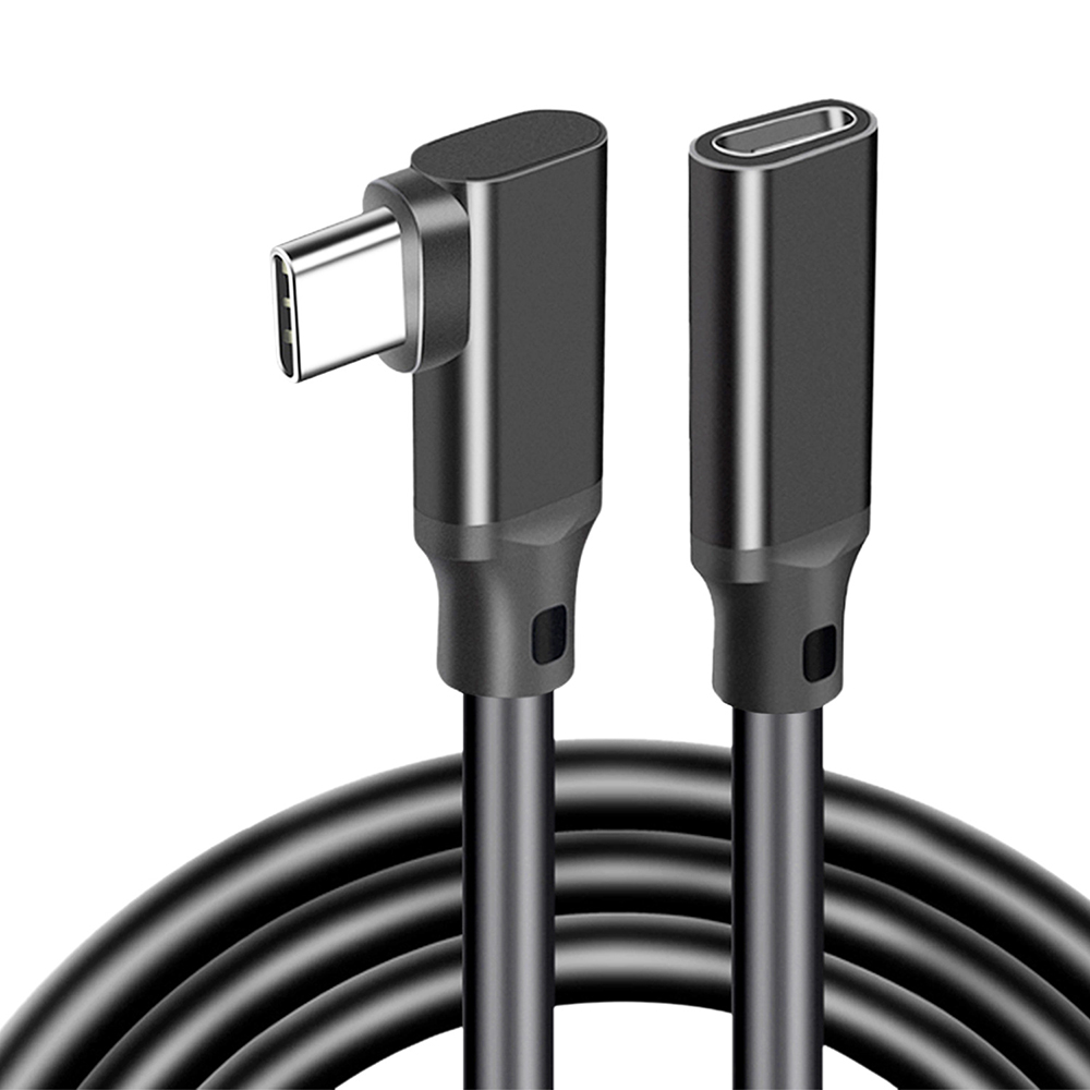 90 degree right angle USB-C extension cable with 20Gbps data transfer, 240W PD charging and 8K video support