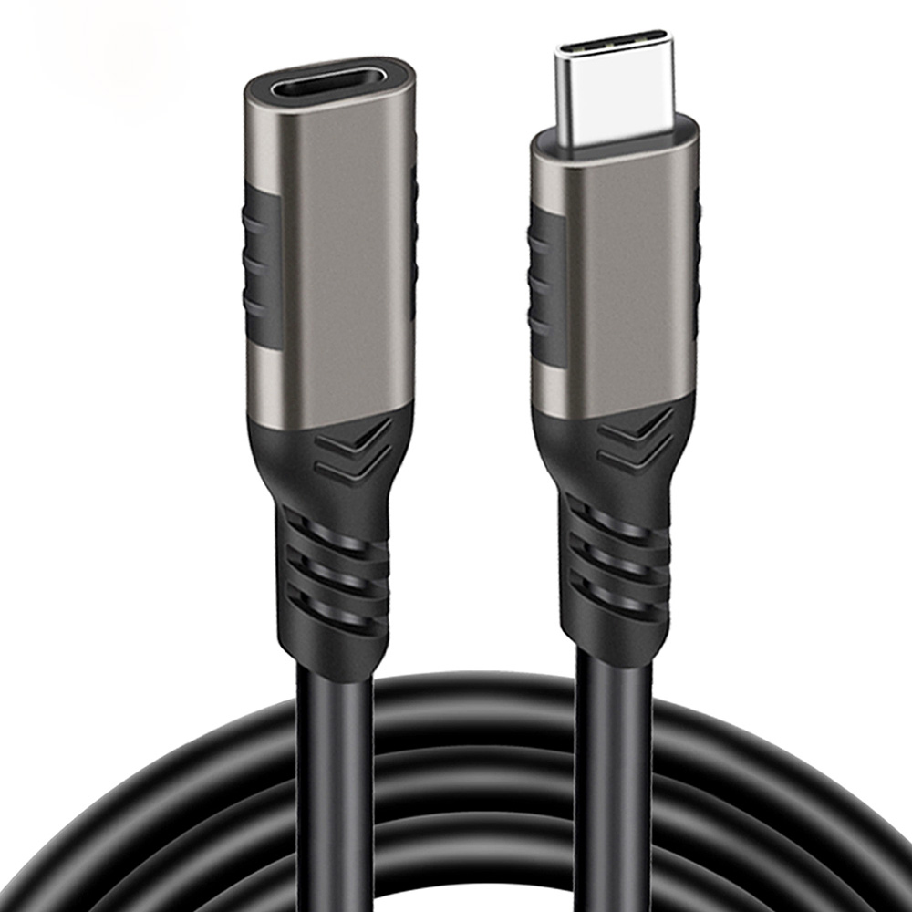 USB-C Male to Female Extension Cable Premium Braided USB-C Extension Cord