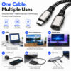 USB-C Extension Cable for Office Home Entertainment Gaming Fast Charging External SSD and USB-C Hub