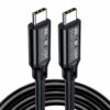 USB4 40Gbps 240W straight USB-C cable with braided design for fast charging and high-speed data transfer