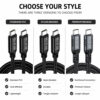 USB4 40Gbps USB-C cable style options with standard PVC, nylon braided and premium braided versions