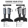USB4 40Gbps right angle USB-C cable available in different cable style options