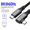 USB4 40Gbps right angle USB-C cable supporting 8K@60Hz video output for high-resolution monitors and displays
